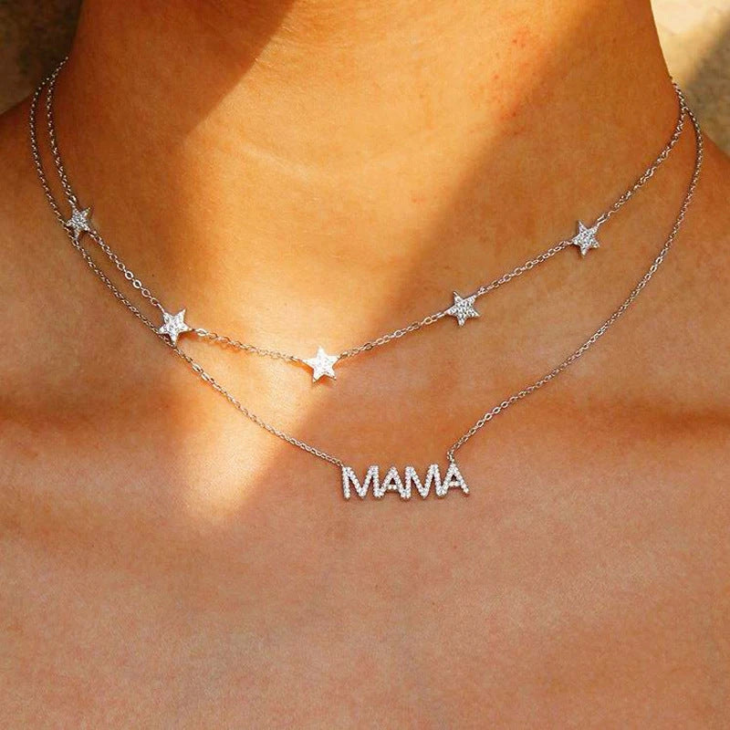 Five Stars, Close to You — CZ Necklace in 925 Sterling Silver