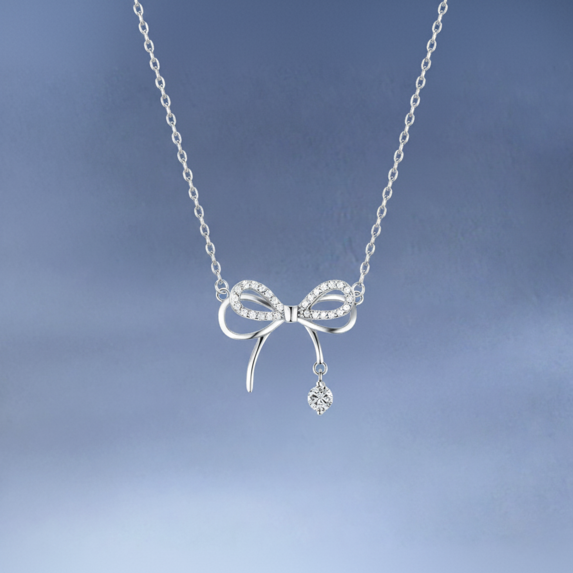 Soft Knot 999 Pure Silver Bow Necklace